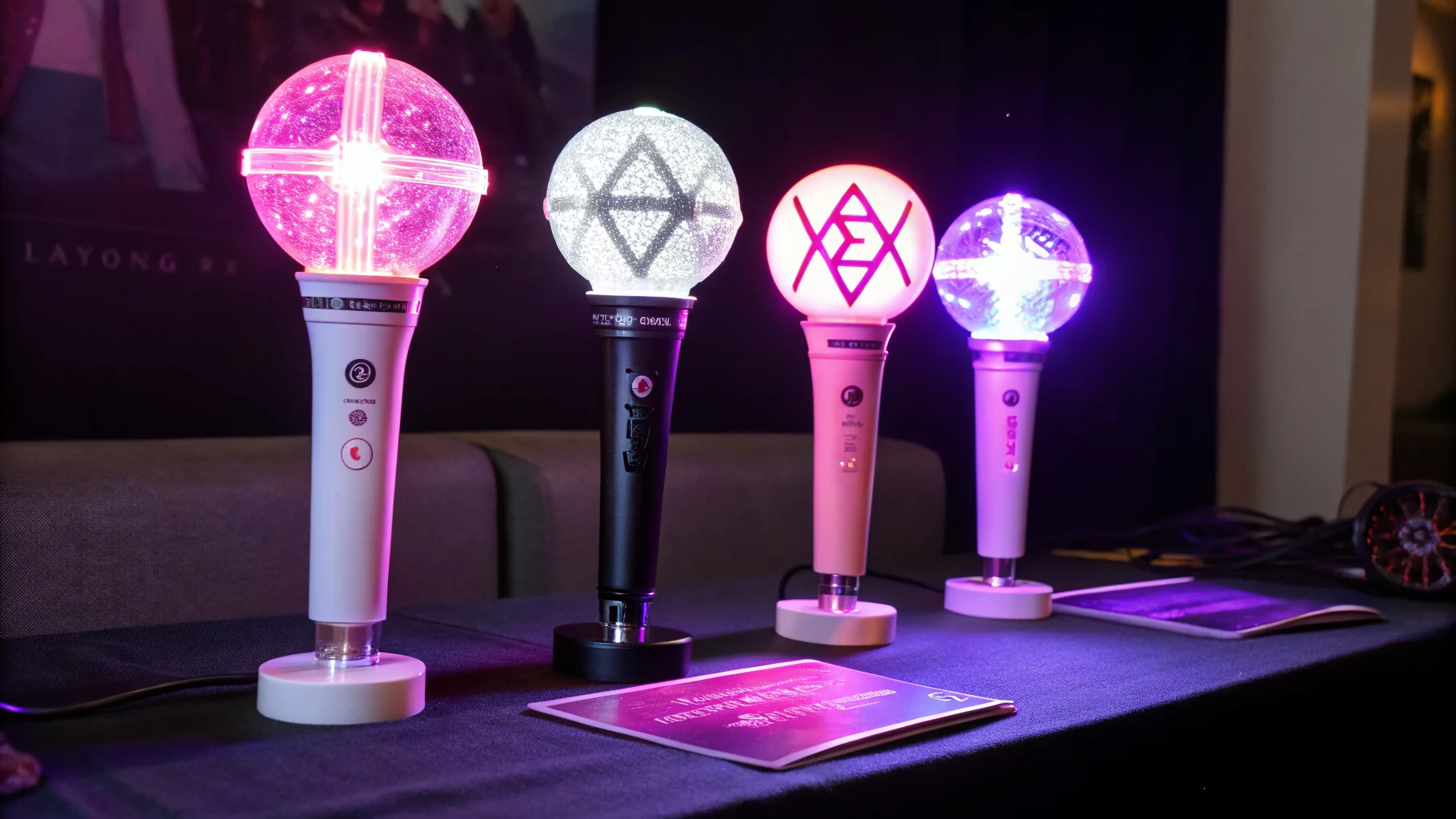 K-Pop lightsticks at a concert